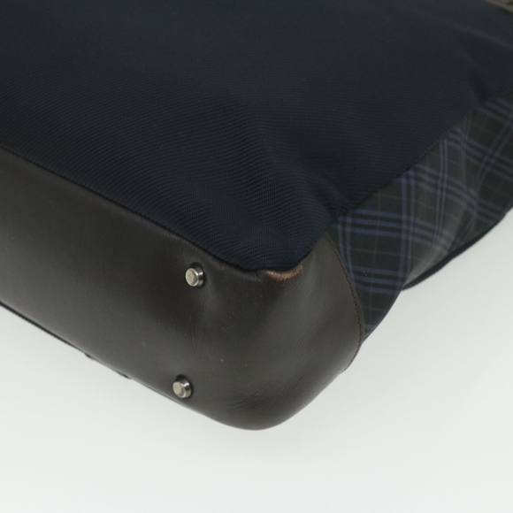 BURBERRY Nova Check Hand Bag Canvas 2way Navy Auth bs3863 - Picture 16 of 16